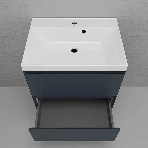 Тумба под раковину Style Line Манхэттен 60 см ЛС-00002366 подвесная, графит Тумба под раковину Style Line Манхэттен 60 см ЛС-00002366 подвесная, графит