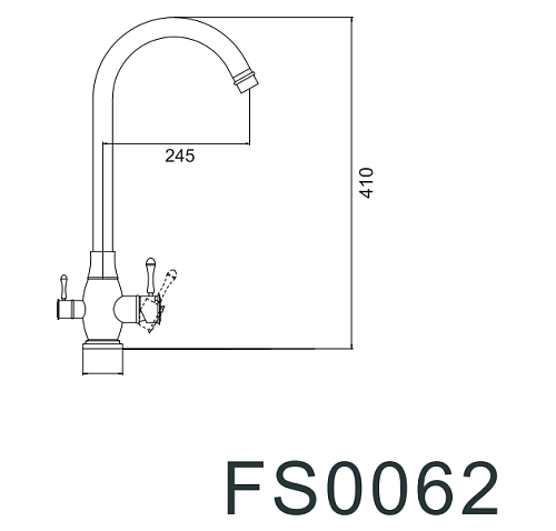 Смеситель для кухни Fmark под фильтр питьевой воды (FS0062) Смеситель для кухни Fmark под фильтр питьевой воды (FS0062)
