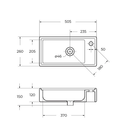 Раковина BelBagno 7045-KL 500x277 Раковина BelBagno 7045-KL 500x277