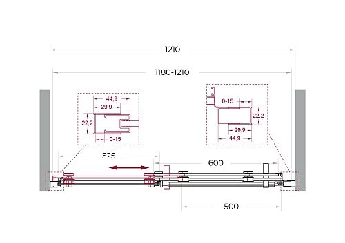 Душевая дверь BelBagno MARINO-2-BF-1-120-C-CR 120 см, профиль хром, стекло прозрачное Душевая дверь BelBagno MARINO-2-BF-1-120-C-CR 120 см, профиль хром, стекло прозрачное