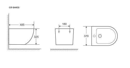 Биде подвесное Grossman GR-B4455 Биде подвесное Grossman GR-B4455