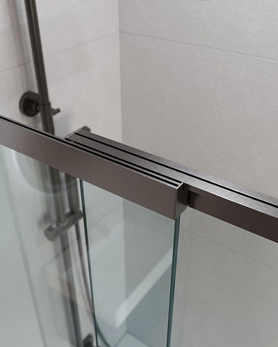 Шторка на ванну CEZARES SLIDER-VF-11-90/150-C-GM 90см стекло прозрачное, профиль оружейная сталь Шторка на ванну CEZARES SLIDER-VF-11-90/150-C-GM 90см стекло прозрачное, профиль оружейная сталь