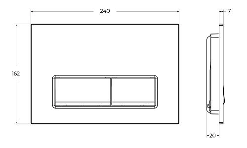 Клавиша смыва BelBagno BB-15R-IN сатин Клавиша смыва BelBagno BB-15R-IN сатин