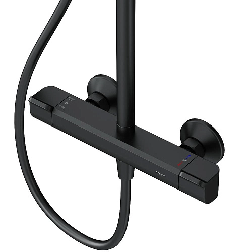 Душевая система AM.PM Func F078F422 с термостатом, черная Душевая система AM.PM Func F078F422 с термостатом, черная