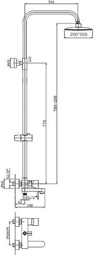 Душевая система Haiba HB2401 Душевая система Haiba HB2401