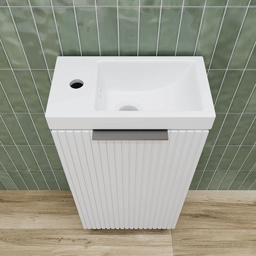 Тумба под раковину Style Line СОЛО 40 ЛС-00002428 напольная, универсальная белый Софт Тумба под раковину Style Line СОЛО 40 ЛС-00002428 напольная, универсальная белый Софт