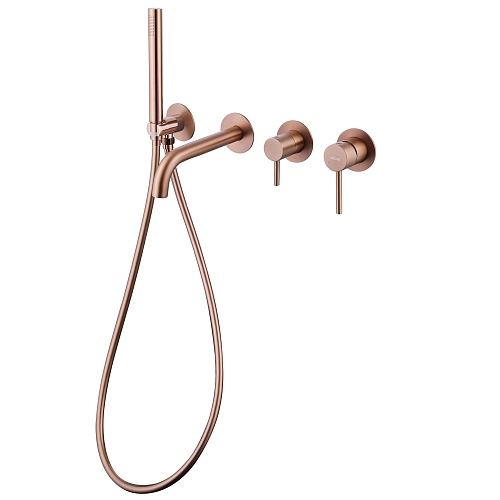 Смеситель для ванны ABBER Wasser Kreis AF8130MRG скрытого монтажа, розовое золото матовое Смеситель для ванны ABBER Wasser Kreis AF8130MRG скрытого монтажа, розовое золото матовое