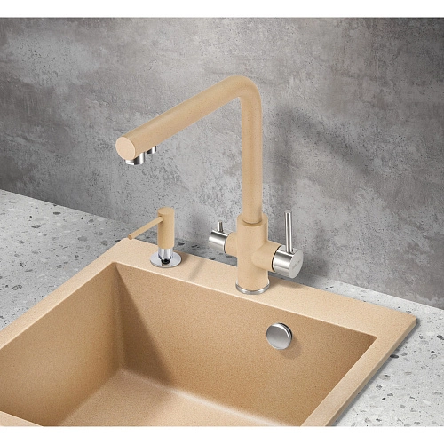 Смеситель для кухни Milacio Ultra ( MCU.553.BG ) бежевый Смеситель для кухни Milacio Ultra ( MCU.553.BG ) бежевый