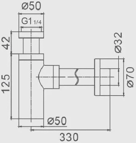 Сифон для раковины Haiba HB80-1 Сифон для раковины Haiba HB80-1