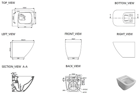 Унитаз подвесной Allen Brau Liberty 4.33012.20 с крышкой, белый