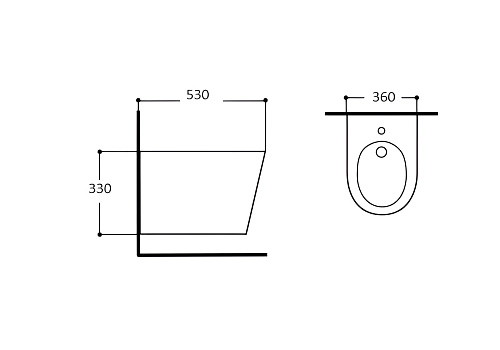 Биде подвесное Aquatek ВЕГА AQ1057-MG 530x360x330, цвет серый матовый Биде подвесное Aquatek ВЕГА AQ1057-MG 530x360x330, цвет серый матовый