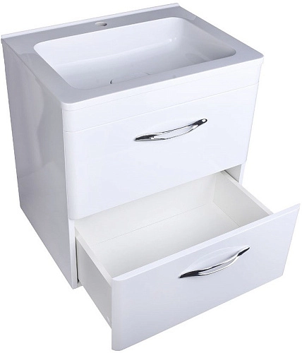 Тумба под раковину Style Line Каре 60 (2 ящ.) Люкс белая, PLUS СС-00002268 Тумба под раковину Style Line Каре 60 (2 ящ.) Люкс белая, PLUS СС-00002268