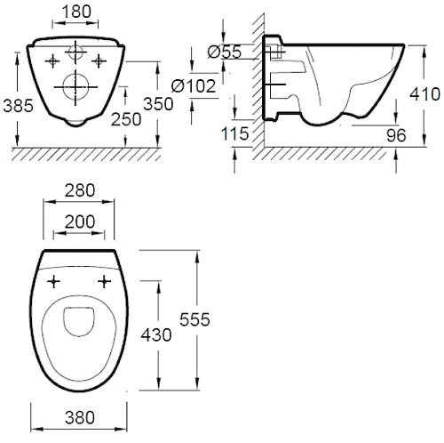 Унитаз подвесной Jacob Delafon Presqu'ile E4440-00 с сиденьем микролифт Унитаз подвесной Jacob Delafon Presqu'ile E4440-00 с сиденьем микролифт