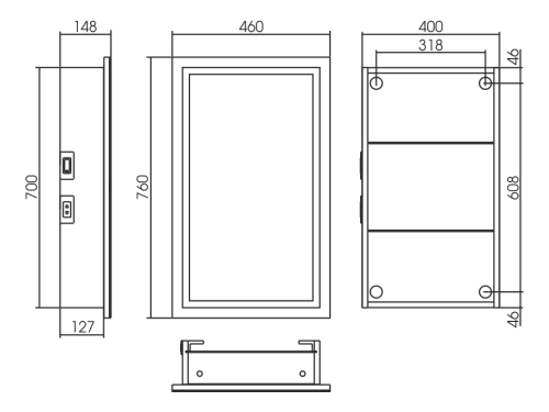 Зеркальный шкаф SILVER MIRRORS 462x762 мех. выключатель Hamburg-BLACK (LED-00002669) Зеркальный шкаф SILVER MIRRORS 462x762 мех. выключатель Hamburg-BLACK (LED-00002669)