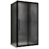 Душевой уголок ABBER Schwarzer Diamant AG30170BMH-S100BM 170x100 см универсальный, профиль черный, стекло матовое