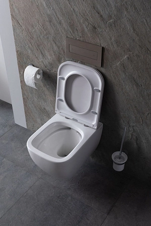 Унитаз подвесной Allen Brau Infinity 4.21004.20 с крышкой, белый глянец