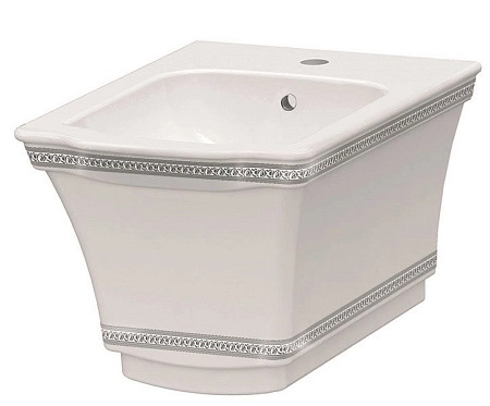 Биде подвесное Boheme Hermitage с узором CHROME 953-CR