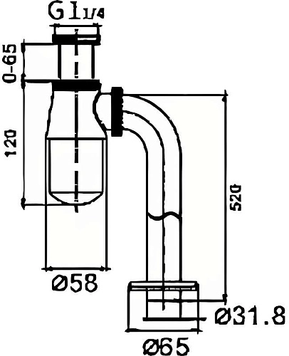 Сифон для раковины Haiba HB81 Сифон для раковины Haiba HB81