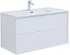 Тумба под раковину Aquanet Lino 80 (Flat) белый глянец 00287542