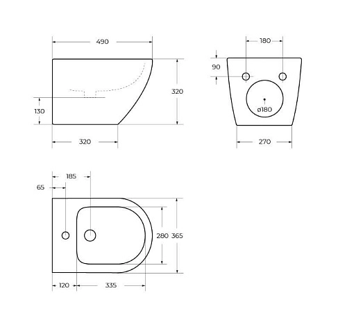 Биде подвесное BelBagno SFERA-R BB046BH Биде подвесное BelBagno SFERA-R BB046BH