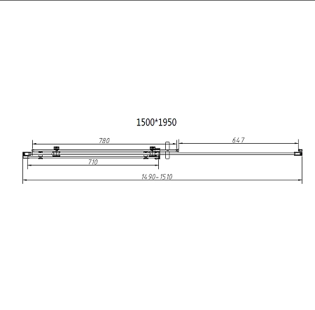 Душевой уголок Vincea Como-N VSR-4CN9015CLB, 1500x900, черный, стекло прозрачное