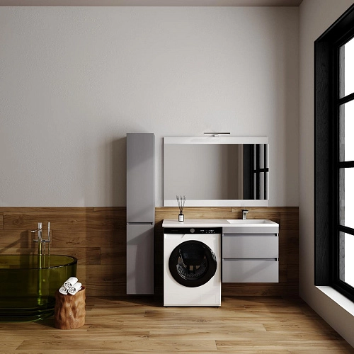 Тумба под раковину Style Line Даллас ЛЕОН 120 Люкс серая, PLUS подвесная СС-00002451 Тумба под раковину Style Line Даллас ЛЕОН 120 Люкс серая, PLUS подвесная СС-00002451