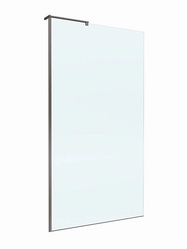 Душевая перегородка BelBagno UNO-L-1-TB-110-C-GM 110 см, профиль оружейная сталь, стекло прозрачное Душевая перегородка BelBagno UNO-L-1-TB-110-C-GM 110 см, профиль оружейная сталь, стекло прозрачное