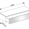 Тумба под раковину Keuco Edition 400 31761ZZ0000, 1400х289х535 мм Тумба под раковину Keuco Edition 400 31761ZZ0000, 1400х289х535 мм