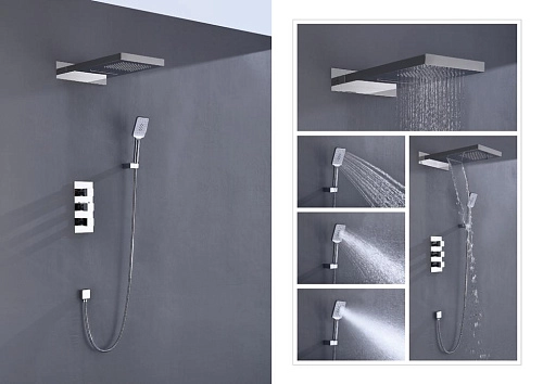 Душевая система Timo Petruma SX-5039/00SM встраиваемая с термостатом хром Душевая система Timo Petruma SX-5039/00SM встраиваемая с термостатом хром