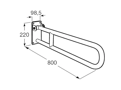 Поручень Roca антибактериальный Access Pro 816986009 Поручень Roca антибактериальный Access Pro 816986009