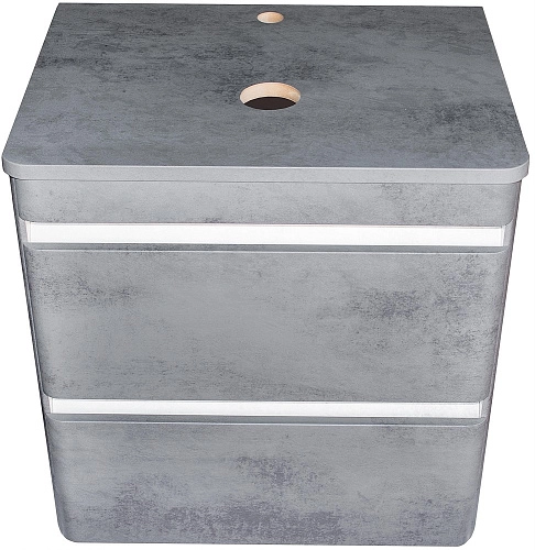 Тумба под раковину Style Line Атлантика 80, Люкс бетон темный, (2 ящ.), со столешницей МДФ, PLUS СС-00002283 Тумба под раковину Style Line Атлантика 80, Люкс бетон темный, (2 ящ.), со столешницей МДФ, PLUS СС-00002283