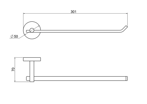 Полотенцедержатель Aquatek Бетта AQ4619BGM черный хром шлифованный Полотенцедержатель Aquatek Бетта AQ4619BGM черный хром шлифованный
