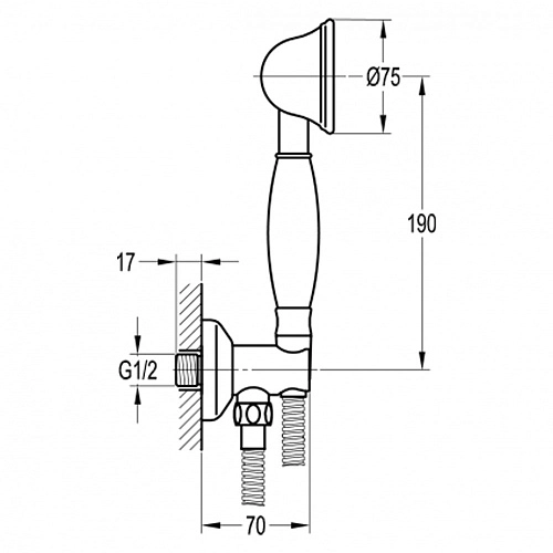 Гигиеническая лейка Swedbe Terracotta 2556 Гигиеническая лейка Swedbe Terracotta 2556