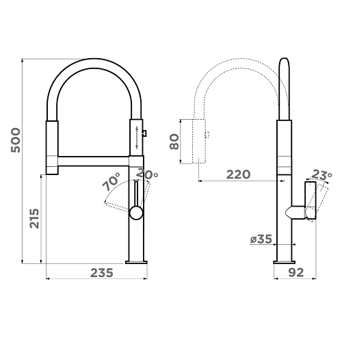 Смеситель для кухни Omoikiri Osaka C-WH 4994332 Смеситель для кухни Omoikiri Osaka C-WH 4994332