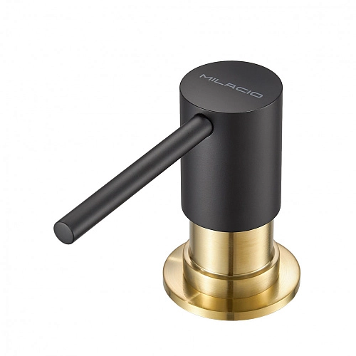 Дозатор жидкого мыла Milacio MCU.934.BGD, черно-золотой Дозатор жидкого мыла Milacio MCU.934.BGD, черно-золотой