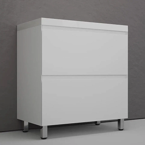 Тумба под раковину Style Line Манхэттен 80 см ЛС-00002371 напольная, белый матовый Тумба под раковину Style Line Манхэттен 80 см ЛС-00002371 напольная, белый матовый