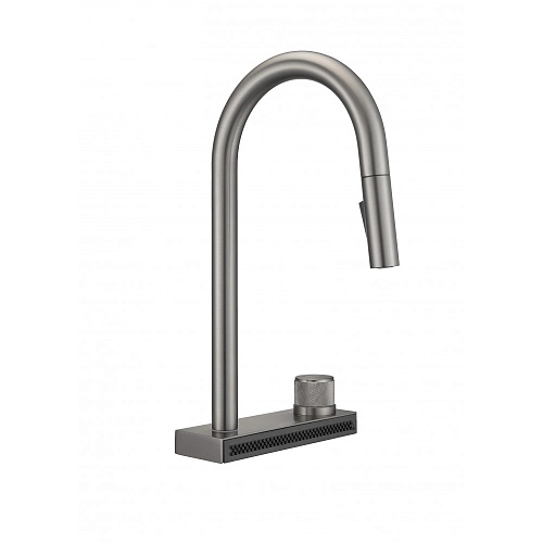 Смеситель для кухни Milacio Ultra (MCU.556.GM) с вытяжной лейкой, сталь воронёная Смеситель для кухни Milacio Ultra (MCU.556.GM) с вытяжной лейкой, сталь воронёная