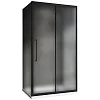 Душевой уголок ABBER Schwarzer Diamant AG30170BMH-S80BM-S80BM 170x80 см универсальный, профиль черный, стекло матовое