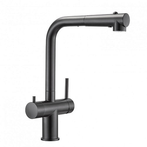 Смеситель для кухни Milacio Ultra 561 (MCU.561.TB) под фильтр, total black с вытяжной лейкой Смеситель для кухни Milacio Ultra 561 (MCU.561.TB) под фильтр, total black с вытяжной лейкой