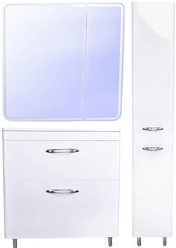 Тумба под раковину Style Line Каре 80 (2 ящ.) Люкс белая, PLUS СС-00002267 Тумба под раковину Style Line Каре 80 (2 ящ.) Люкс белая, PLUS СС-00002267