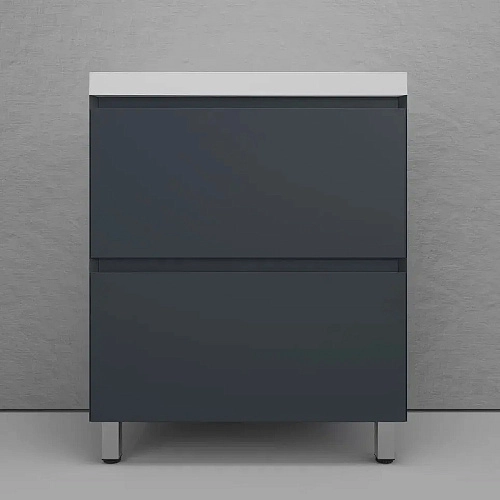 Тумба под раковину Style Line Манхэттен 70 см ЛС-00002375 напольная, графит Тумба под раковину Style Line Манхэттен 70 см ЛС-00002375 напольная, графит