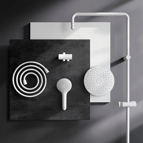 Душевая система AM.PM Gem F0790033 верхний душ d220 мм, штанга 1030-1460 мм Душевая система AM.PM Gem F0790033 верхний душ d220 мм, штанга 1030-1460 мм