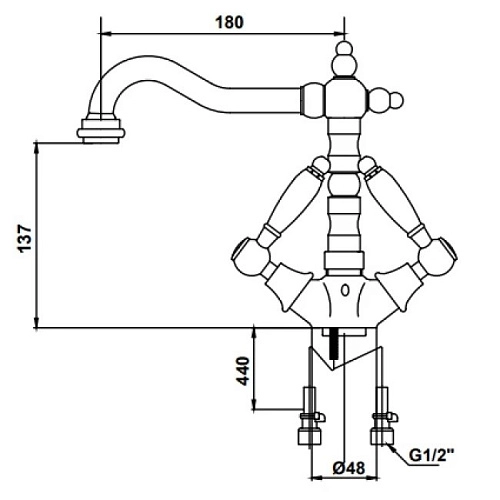 Смеситель для кухни Kaiser Vincent 31011-1Br Смеситель для кухни Kaiser Vincent 31011-1Br