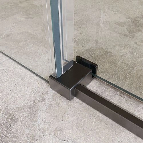 Душевая дверь BelBagno SOFT_CLOSE-2-BF-1-100-C-GM 100 см, профиль оружейная сталь, стекло прозрачное Душевая дверь BelBagno SOFT_CLOSE-2-BF-1-100-C-GM 100 см, профиль оружейная сталь, стекло прозрачное