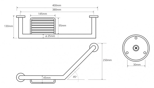 Поручень Bemeta OMEGA 104307631 Поручень Bemeta OMEGA 104307631