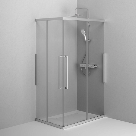 Душевой уголок AM.PM Func W84G-403-12080-MT 120х80, профиль хром матовый, стекло прозрачное