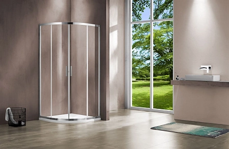 Душевой уголок Vincea Garda VSQ-1G100CL, 1000x1000, хром, стекло прозрачное