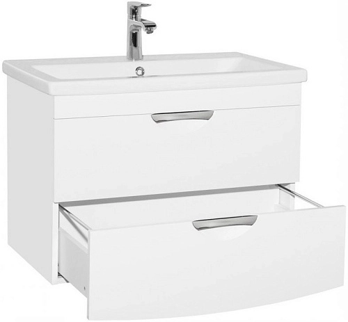 Тумба под раковину Style Line Жасмин 2 (2 ящ.), Комо 80, Люкс белая, PLUS ЛС-000010037 Тумба под раковину Style Line Жасмин 2 (2 ящ.), Комо 80, Люкс белая, PLUS ЛС-000010037
