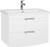 Тумба под раковину Style Line Жасмин 2 (2 ящ.), Комо 80, Люкс белая, PLUS ЛС-000010037
