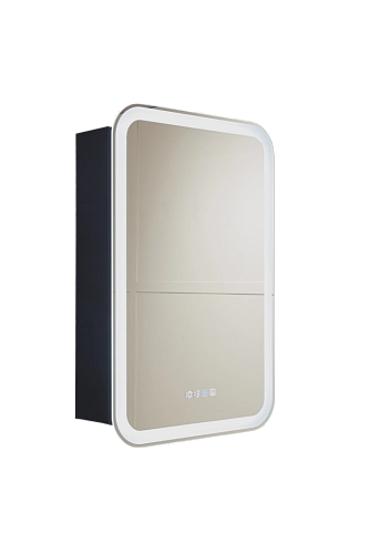 Зеркальный шкаф Silver mirrors Фиджи-BLACK 50 ПРАВЫЙ часы, смена подсветки, сенсорный выключатель LE LED-00002726 Зеркальный шкаф Silver mirrors Фиджи-BLACK 50 ПРАВЫЙ часы, смена подсветки, сенсорный выключатель LE LED-00002726